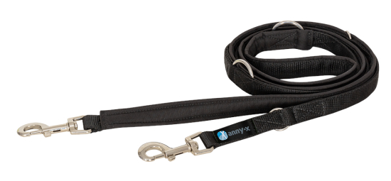 annyx Führleine Classic Bolt Fun schwarz/schwarz